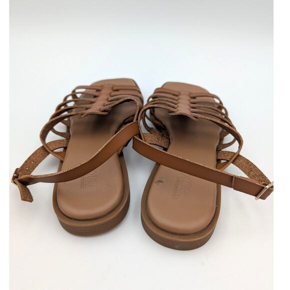 Nordstrom Rack Hugo Flat Sandal Slingback Women’s Leather Brown Size US7M - Picture 5 of 9